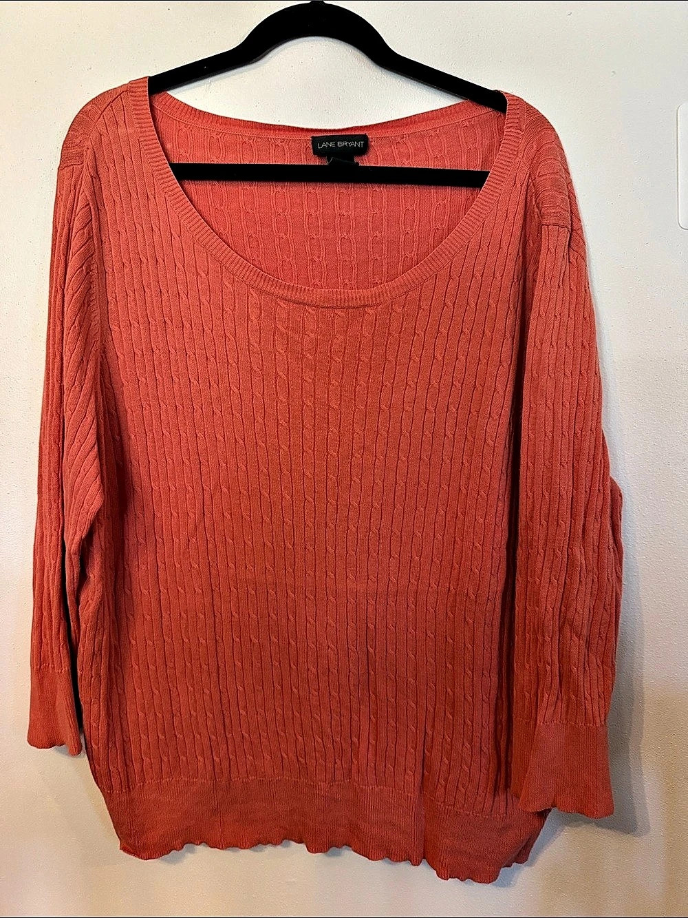 Lane Bryant Cable Knit Scoop Neck Sweater Size 18/20